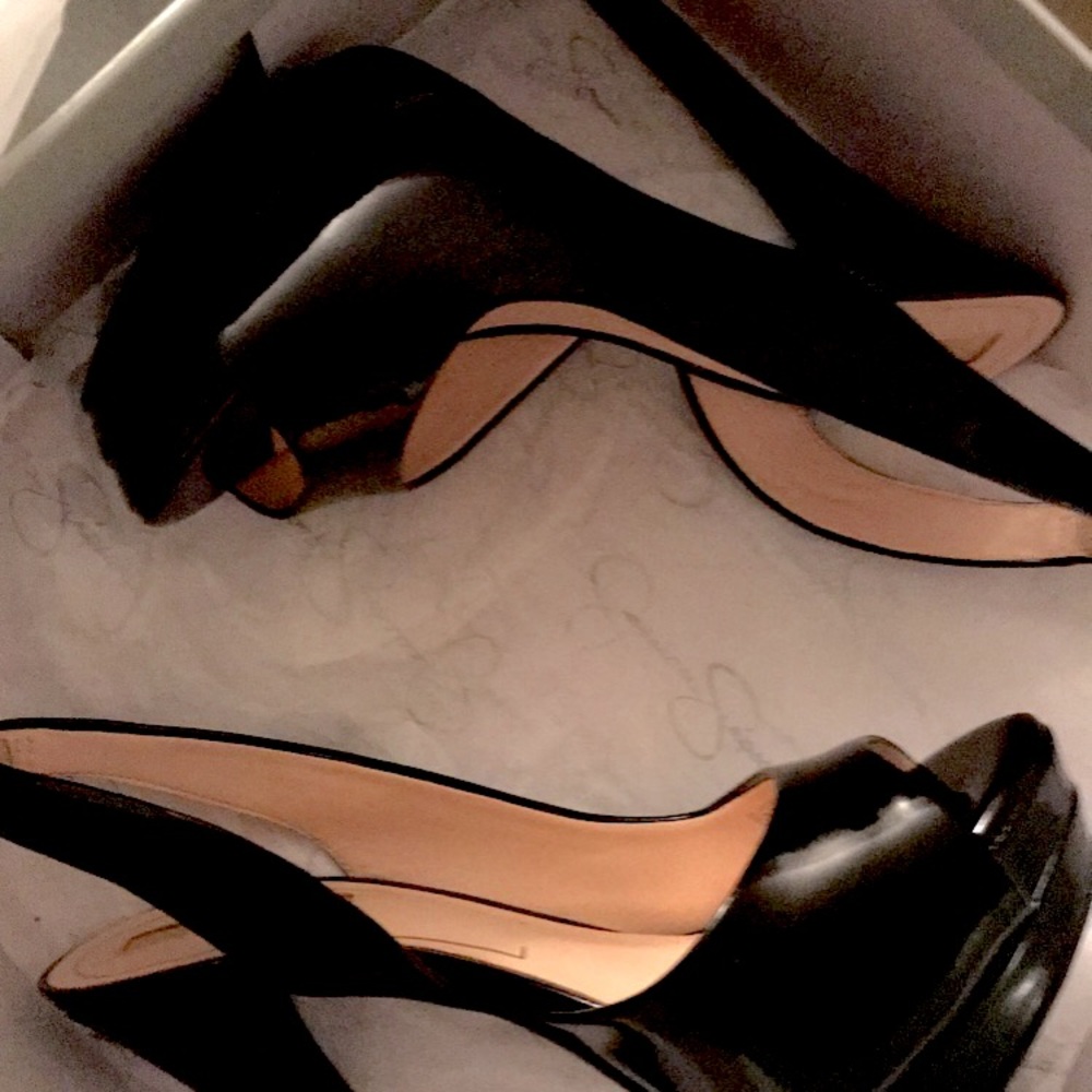 Jessica Simpson Sabella Size 5 Black Patent Heels